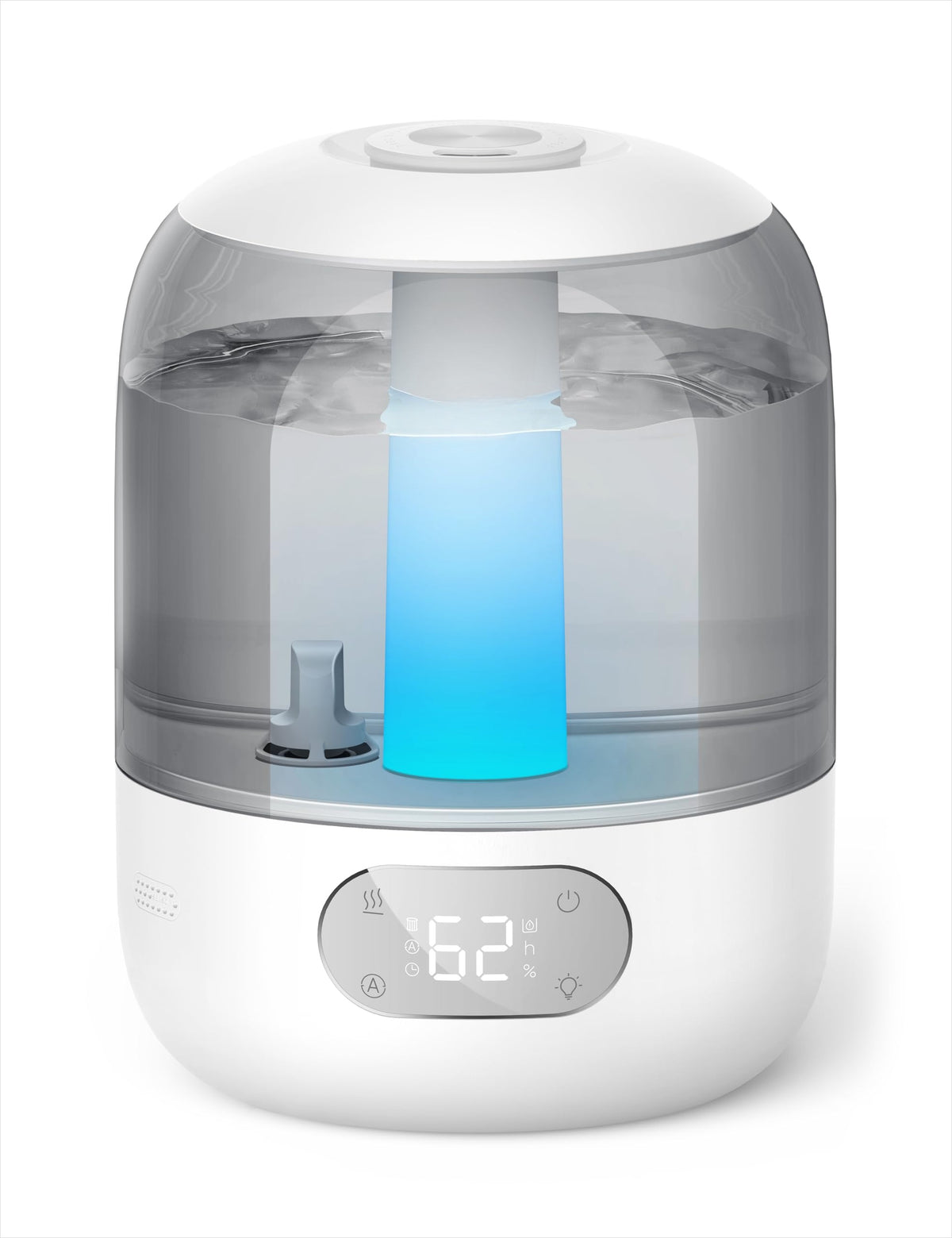 DREO Humidifiers for Bedroom, 3L Top Fill 30H & 26dB Quiet Runtime for Large Room, Cool Mist Ultrasonic Humidifier with Humidity Sensor, Night Light for Home, Baby, Nursery, Plants, New Edition